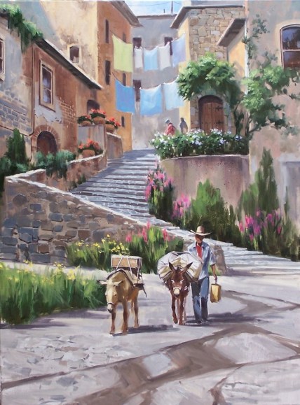 Tuscan Genre oil paintings