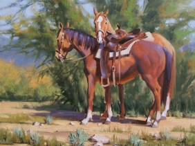 Horses Western oil paintings
