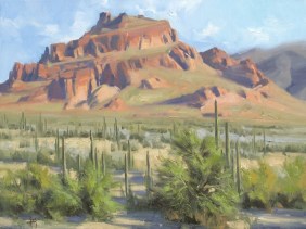 Red Mountain 18" x 24" oil painting by Tom Haas