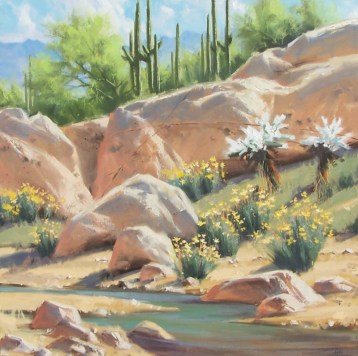 Bulldog Wash 36" x 36" oil painting by Tom Haas