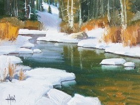 Clear Creek - Vail Colorado 8" x 10" oil painting by Tom Haas