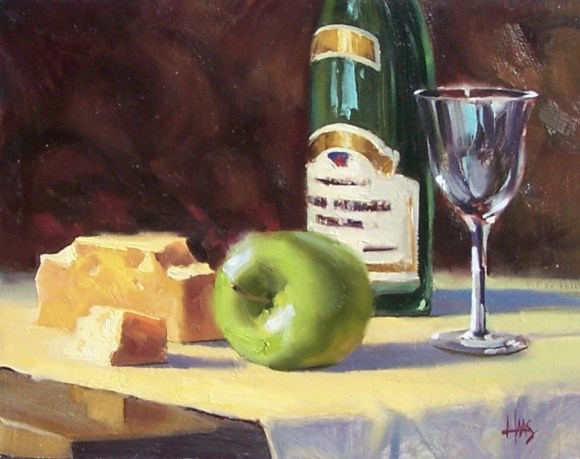 Complementary 11" x 14" oil painting by Tom Haas