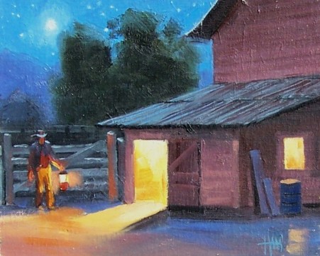 Early to Rise 8" x 10" oil painting by Tom Haas