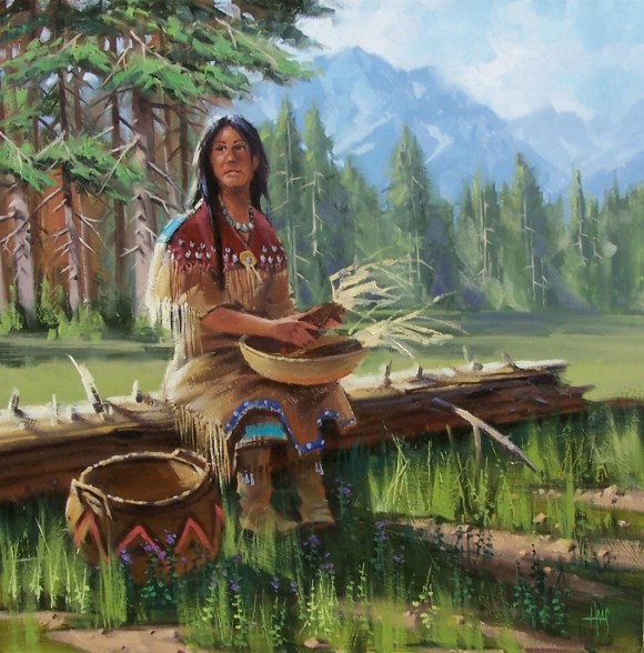 Quiet Morning 24" x 24" oil painting by Tom Haas