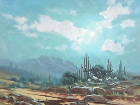 Summer Moon - Arizona 20" x 24" oil painting by Tom Haas