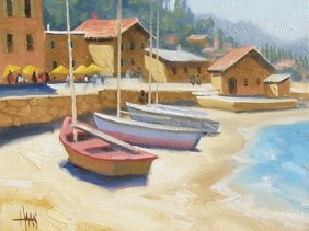 Sun and Sand 8" x 10" oil painting by Tom Haas