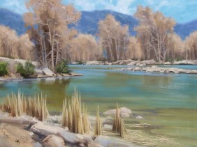 Texas landscape Guadalupe Austin oil paintings