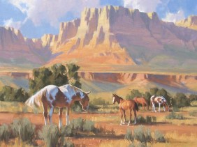 Western pastoral oil paintings
