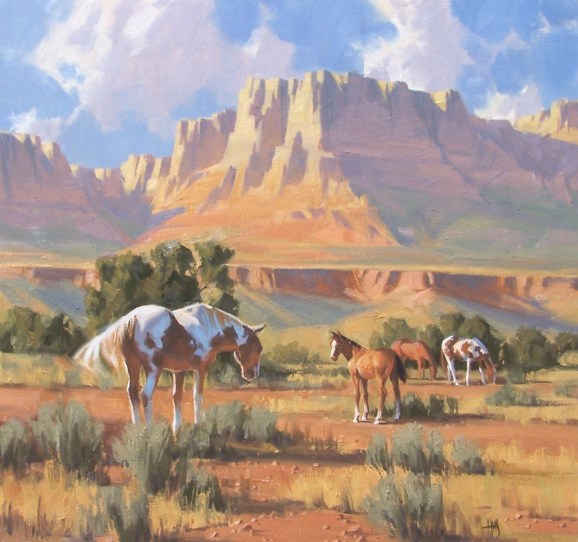 Western pastoral oil paintings