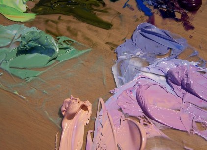 Tom Haas - Palette Oil Paint close up