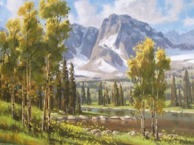 landscape Summer Solitude 30" x 40" oil painting by Tom Haas