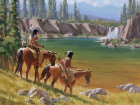 Scouting the Valley 30" x 40" oil painting by Tom Haas