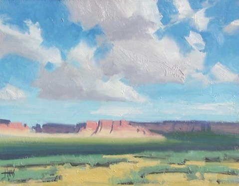 Cloud Study 11" x 14" oil painting by Tom Haas