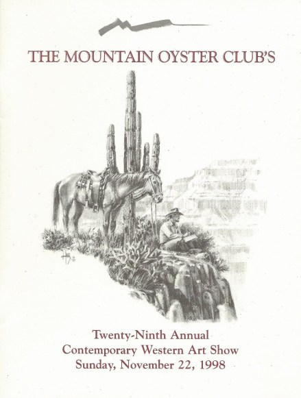 Mountain Oyster Club's 1998 Show Catalog - Drawing by Tom Haas