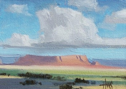Navajo Country - New Mexico 5" x 7" plein air oil painting by Tom Haas