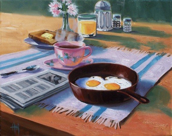 Sunny Side Up 20" x 24" oil painting by Tom Haas