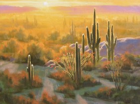Desert 20" x 24" oil painting by Tom Haas