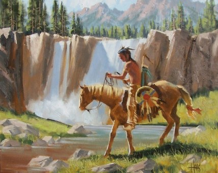 Shoshone Falls 16" x 20" oil painting by Tom Haas