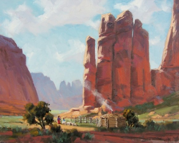 Windswept Canyon - Monument Valley, Arizona 24" x 30" oil painting by Tom Haas