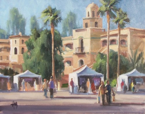 Judi Combs' Thunderbird Artists 16" x 20" plein air oil painting by Tom Haas