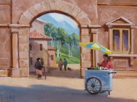 Gelato 11" x 14" oil painting by Tom Haas