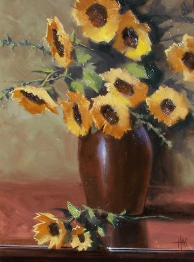 Sunny Disposition 24" x 18" oil painting by Tom Haas