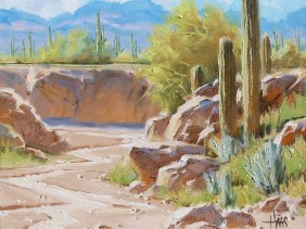 Waiting for the Rain 11" x 14" oil painting by Tom Haas