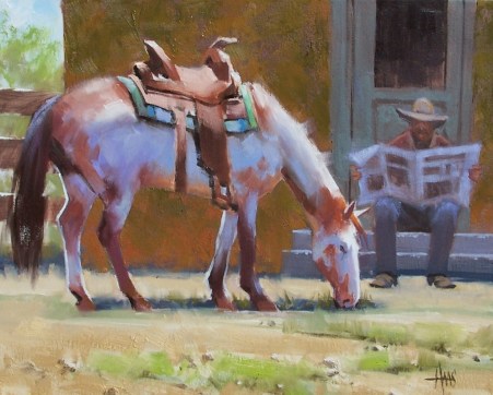 A Day Off 16" x 20" oil painting by Tom Haas