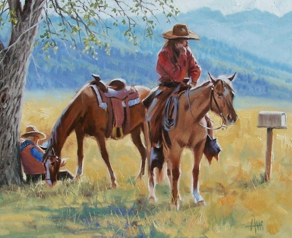 Love Letter 16" x 20" oil painting by Tom Haas