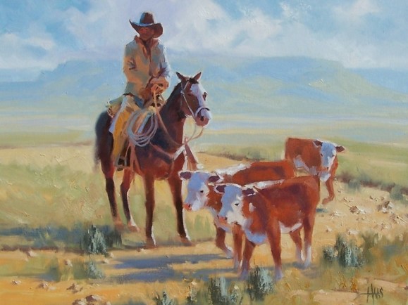 Strays 18" x 24" oil painting by Tom Haas