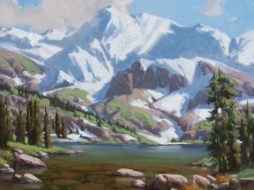 Emerald Lake 24" x 30" oil painting by Tom Haas