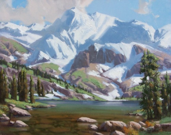 Emerald Lake 24" x 30" oil painting by Tom Haas
