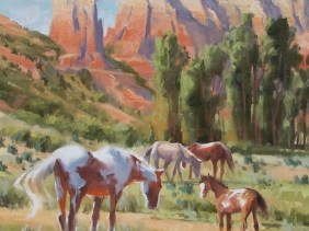 Canyon Family 24" x 18" oil painting by Tom Haas