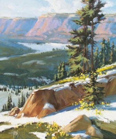 Flagstaff 24" x 20" oil painting by Tom Haas