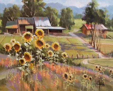 Sunnyside 16" x 20" oil painting by Tom Haas