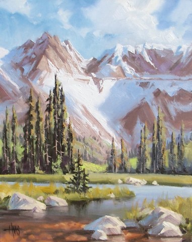 105 in Scottsdale 20" x 16" oil painting by Tom Haas