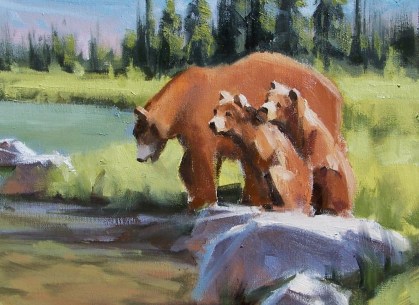 Watch Closely (close up) 16" x 20" oil painting by Tom Haas