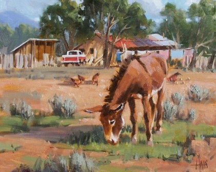Free Range 16" x 20" oil painting by Tom Haas