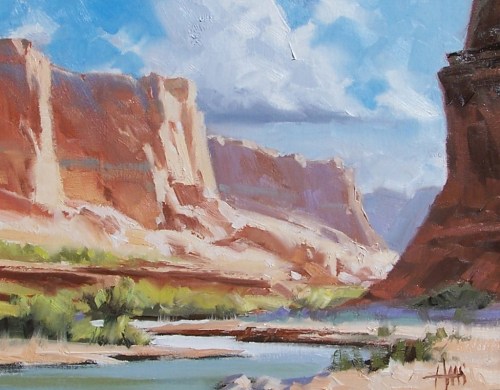 Echo Canyon 11" x 14" oil painting by Tom Haas