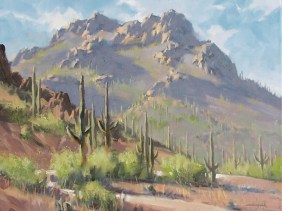 Trail to the Summit - Piestewa Peak 16" x 20" oil painting by Tom Haas