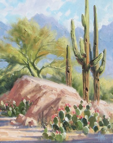 Thorny Embrace 20" x 16" oil painting by Tom Haas