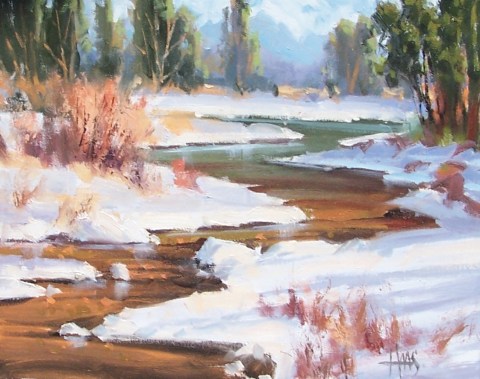 Colorado Snow 11" x 14" oil painting by Tom Haas