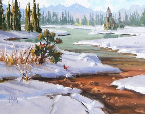Crisp Air - Colorado 11" x 14" oil painting by Tom Haas
