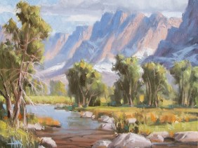 Moose Creek - Wyoming 16" x 20" oil painting by Tom Haas