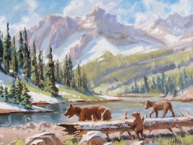 Lessons - Wyoming 16" x 20" oil painting by Tom Haas