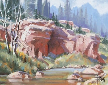 Creekside - Arizona 11" x 14" oil painting by Tom Haas