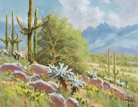 Early Spring - Arizona 11" x 14" oil painting by Tom Haas