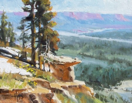Mogollon Rim - Tonto National Forest, Payson, Arizona 11" x 14" oil painting by Tom Haas