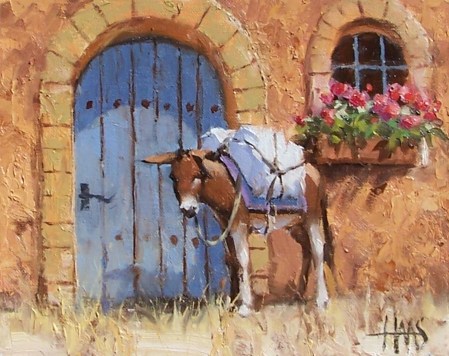 Paquito's Deliveries - New Mexico 8" x 10" oil painting by Tom Haas