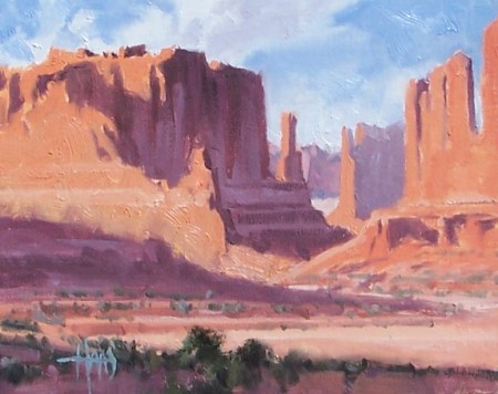 Canyon Layers - Arches National Park, Utah 8" x 10" oil painting by Tom Haas